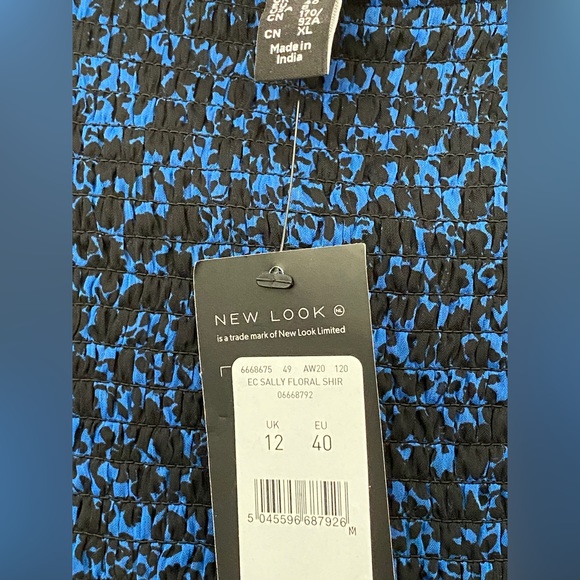 New look elasticated sally floral sheer top size 12 - Picture 2 of 5